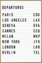 JUNIQE - Poster met kunststof lijst Departure Paris -60x90 /Wit &