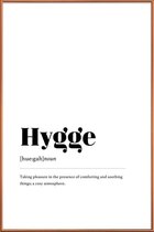 JUNIQE - Poster met kunststof lijst Hygge -13x18 /Wit & Zwart