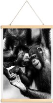 JUNIQE - Posterhanger Natural Affection -60x90 /Wit & Zwart