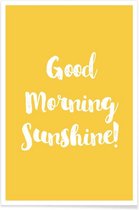 JUNIQE - Poster Good Morning -40x60 /Geel