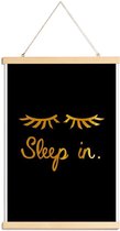 JUNIQE - Posterhanger Sleep In gouden -30x45 /Goud & Zwart