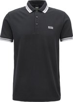 HUGO BOSS Paddy regular fit polo - heren polo korte mouw - zwart (contrast) -  Maat: 3XL