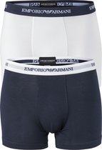 Emporio Armani Boxers Essential Core (2-pack) - heren boxers normale lengte - blauw en wit -  Maat: XL