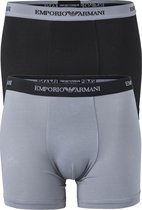 Emporio Armani Boxers Essential Core (2-pack) - heren boxers normale lengte - zwart en grijs -  Maat: M