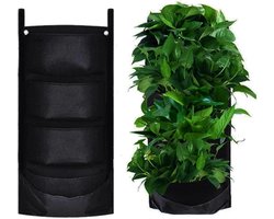 Vitamo™ Verticale Tuin met 4 Vakken - Hangende Plantenzak - Plantenhanger - Verticaal Tuinieren - Plantentuin - Moestuin - Kruidentuin - Kruiden - Duurzaam vilt - Waterdicht achterkant - 65 x 30cm