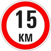 Maximaal 15 km sticker, A1 100 mm