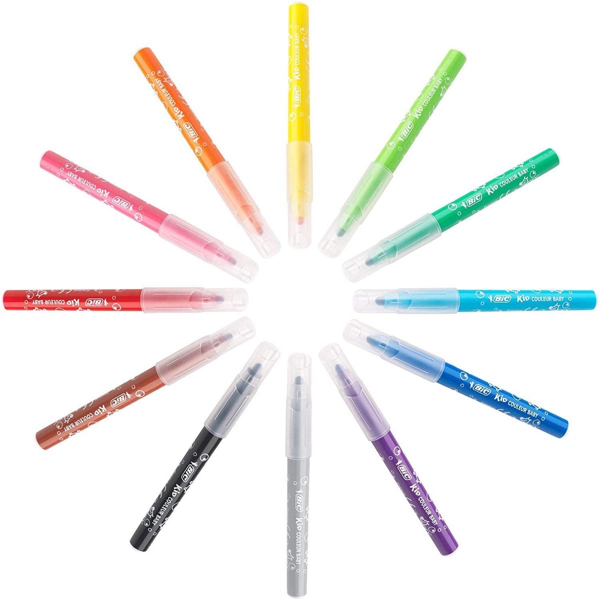 Etui 12 feutres grosse pointe Visacolor Bic Ecolution