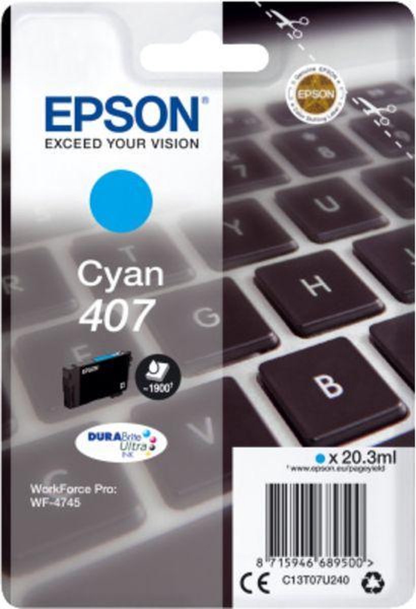 Original Ink Cartridge Epson WF-4745 Cyan
