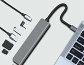 Floki USB C Hub - 7 in 1 - USB C adapter - HDMI 4K - SD TF kaartlezers - 3 x USB- Macbook type C