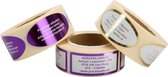 Etiket - label - goud - zwarte of gouden tekst - 250 stuks - 25x50mm - ovaal - gepersonaliseerd - met eigen tekst