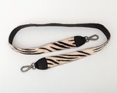 Bag2Bag Verwisselbare schouderband Zebra zwart 130cm