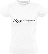 Wij gaan wijnen Dames t-shirt | wijn | gezeik | alcohol | cadeau | Wit