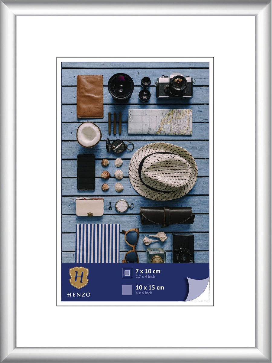 Fotolijst - Henzo - Napoli - Fotomaat 10x15 cm - Zilver