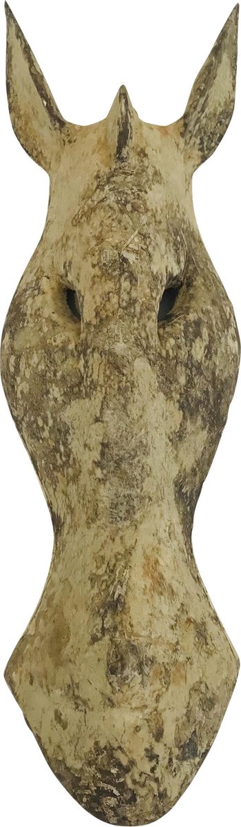 Zebra masker van hout H50  - retro - trendy
