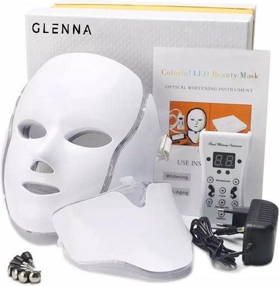 GLENNA® LED Gezichtsmasker - 7 Kleuren - Huidverzorging - Lichttherapie