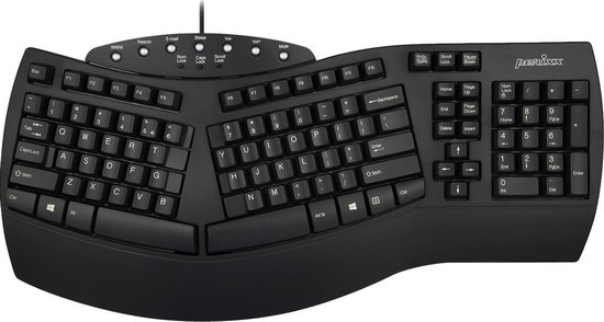 Perixx Periboard 512 Ergonomisch toetsenbord - Gesplitst design - QWERTY/US  | bol.com