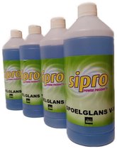 Sipro Spoelglans - Glansspoel - Vaatwas - Voordeelverpakking - 4 x 1000 ml