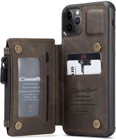 Caseme - Apple iPhone 11 Pro Max - Back Cover Wallet hoesje - Coffee