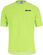 Santini Fietsshirt korte mouwen Heren Groen - Sasso S/S Jersey - L