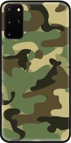 - ADEL Siliconen Back Cover Softcase Hoesje Geschikt voor Samsung Galaxy S20 FE - Camouflage