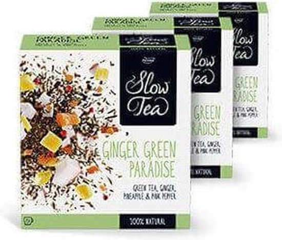 Pickwick Slow Tea ginger green paradise - 2.7 gram - 3 x 25 stuks | bol