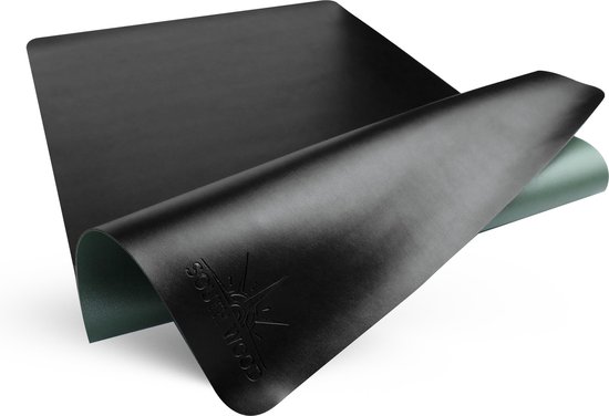 Wood de bureau en bois du sud - 2 couleurs - vert foncé et Zwart - 70cm * 30cm - cuir - tapis de souris - tapis de bureau - organisateur de bureau - Nanders Web Store