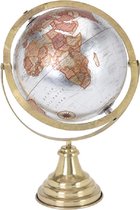 Wereldbol - Vintage look wereldbol- goudkleurige voetsteun- woondecoratie-globes