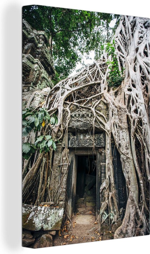 Ruines à Angkor Wat Toile 20x30 cm - petit - Tirage photo sur toile (Décoration murale salon / chambre) / Villes asiatiques Peintures sur toile