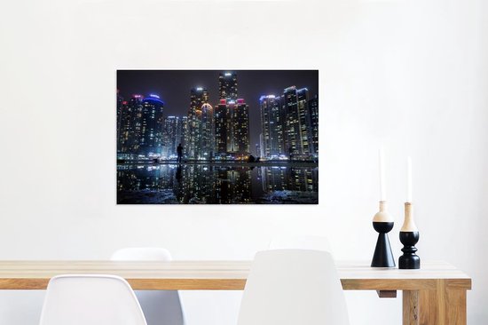 Skyline de la ville sud-coréenne de Busan Toile 90x60 cm - Tirage photo sur toile (Décoration murale salon / chambre) / Villes asiatiques Peintures sur toile