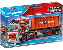 foto van PLAYMOBIL City Action Cargo Truck met aanhanger - 70771