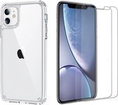 IYUPP Starterset met Bumper Hoesje Transparant en 2 Screenprotectors geschikt voor Apple iPhone 12 mini