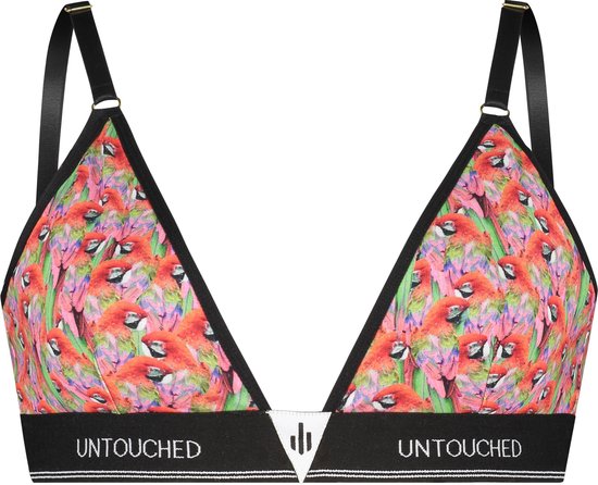 Parrot intact - Bralette - BH élégant sans armatures avec imprimé perroquet à la Trendy - Taille: M - Comfy et durable - Sous-vêtements femmes