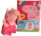 Peppa Big Hooray! - Dekbedovertrek Eenpersoons + Pluche pop Peppa met bolletjesjurk