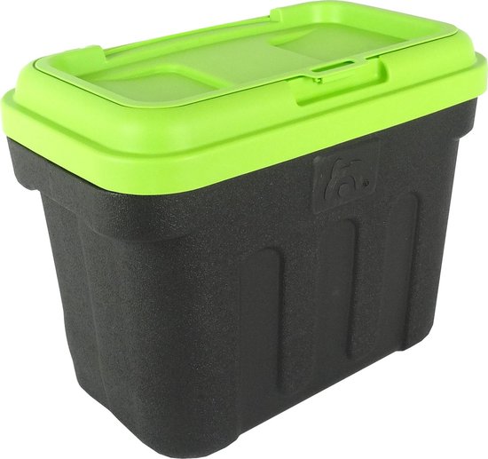 Maelson Dry Box - Voedselcontainer Zwart Groen met bijgeleverd Schepje - Bewaarbox in 4 maten van 7,5 kg tot 20 kg - Maelson Dry Box 7.5