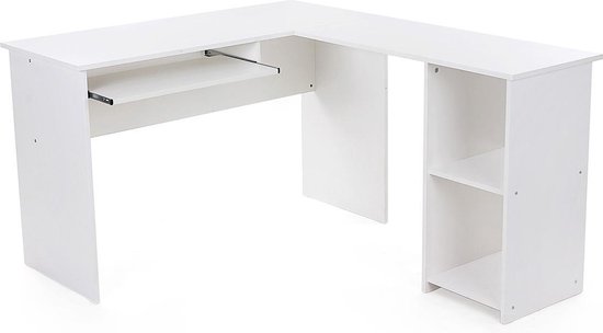 bureau grote computertafel, stabiel hoekbureau, pc-tafel, eenvoudige  montage, 140 x... | bol.com