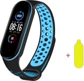 Royal supplies M5- Stappenteller - Activity Tracker - Fitness tracker- Smartwatch - Screenprotector-  Zwart/blauw