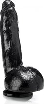 XXLTOYS - Kamil - Dildo - inbrenglengte 18 X 5 cm - Black - Uniek Design Realistische Dildo – Stevige Dildo – voor Diehards only - Made in Europe