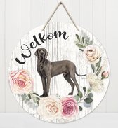 Welkom - Deense Dog | Muurdecoratie - Bordje Hond