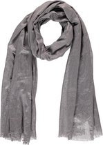 Sarlini lange Dames sjaal met subtiele zilver glanslook | Grijs