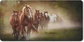 Bureauonderlegger - Paarden - Licht - Natuur - 60x30 - Muismat