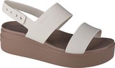 Crocs Brooklyn Low Wedge 206453-159, Vrouwen, Wit, sportsandalen, maat: 37/38 EU