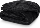 Excellence Coral Fleece deken- 150x200cm- 100% Polyester- Plaid- Deken-Sprei- kleur zwart