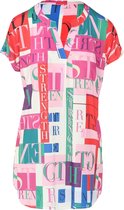 Cassis - Female - Soepele tuniek met letterprint  - Multicolor