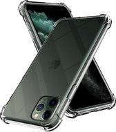 Anti shock stoot rubber siliconen - Geschikt voor iPhone 11 Pro - Extra sterke hoeken back cover - Transparant