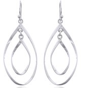 Joy|S - Zilveren fantasie twisted oorbellen - sterling zilver 925 oorhangers pl96