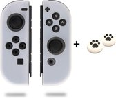 Siliconen Joy-Con Controller Hoesjes + Gaming Thumbsticks (1 Set = 2 Thumbgrips) | Beschermhoes Skin | Geschikt voor Nintendo Switch & Lite | Softcover Case | Thumb grips | Grip |