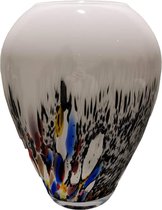 Fidrio vaas oval coral H40 - decoratieve vaas - glazen vaas - vase - mond geblazen glas - handgemaakt glas - glaswerk - glas - kunst