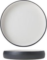 Aluminium Klein Dinerbord - Ø 25xh4cm - Wit - Email Graphite Grey