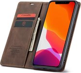 Caseme - Apple iPhone 11 Pro - Retro Wallet hoesje - Coffee