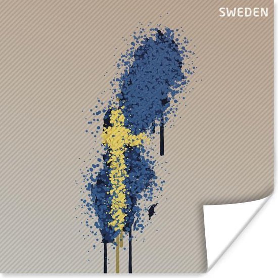 Zweden vlag kaart. kaart van de koninkrijk van Zweden met de Zweeds land spandoek. vector illustratie 26422859 Vectorkunst bij Vecteezy